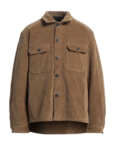 Novemb3r Man Jacket Camel Size 44 Cotton, Elastane In Beige