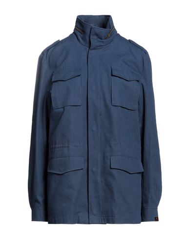 Mp Massimo Piombo Woman Jacket Navy Blue Size 10 Cotton