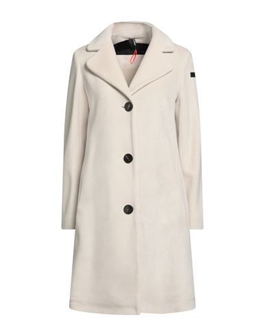 Rrd Woman Coat Light Grey Size 6 Polyester, Elastane In White