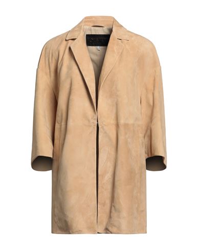 Olivieri Woman Overcoat Beige Size 14 Lambskin