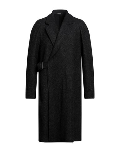 Shop Tagliatore Man Coat Black Size 44 Virgin Wool, Viscose, Polyamide