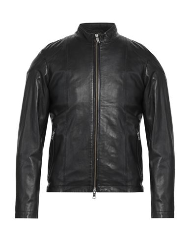 Liu •jo Man Man Jacket Black Size Xxl Soft Leather