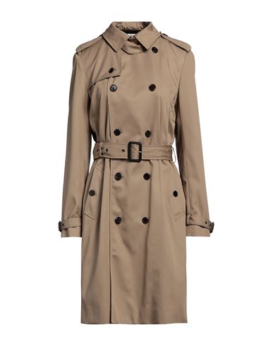 Saint Laurent Woman Overcoat & Trench Coat Sand Size 10 Polyester, Cotton In Beige