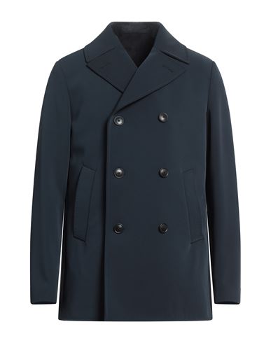 Giampaolo Man Coat Midnight Blue Size 38 Polyester, Elastane