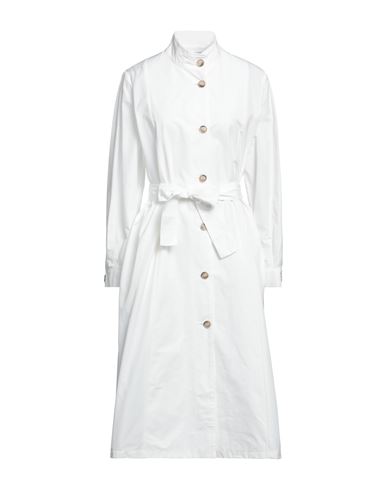 Vicario Cinque Woman Overcoat & Trench Coat Off White Size S Polyester, Cotton
