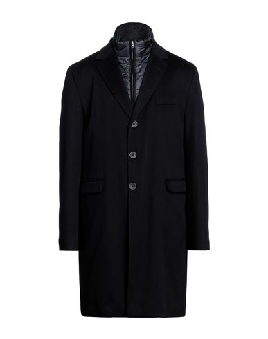 Herno Man Coat Midnight Blue Size 46 Cashmere, Polyamide