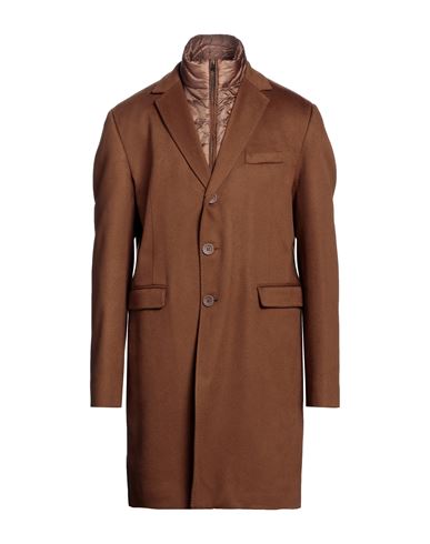 Herno Man Coat Brown Size 46 Cashmere, Polyamide