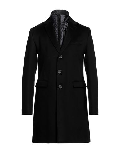 Herno Man Coat Black Size 48 Cashmere, Polyamide