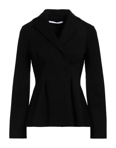 Maison Laviniaturra Woman Overcoat Black Size 6 Viscose, Polyamide