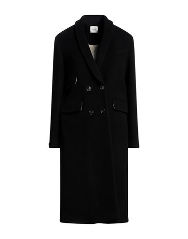 Alysi Woman Coat Black Size 8 Virgin Wool, Polyamide, Cashmere