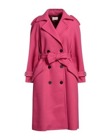 Vicolo Woman Coat Fuchsia Size S Wool, Polyester In Magenta