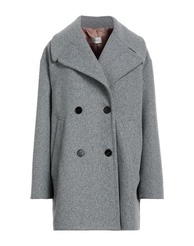Vicolo Woman Coat Grey Size L Polyester