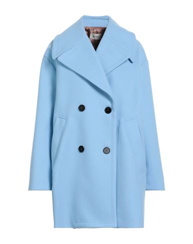 Vicolo Woman Coat Light Blue Size L Polyester