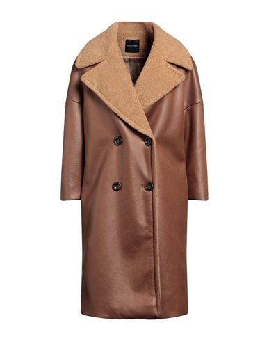 Marciano Woman Coat Brown Size 10 Polyester