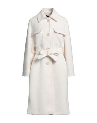 Marciano Woman Coat Ivory Size 8 Polyester In White