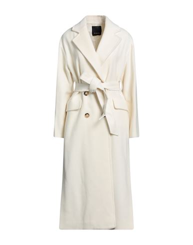 Pinko Woman Coat Off White Size 2 Wool, Polyamide