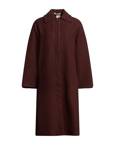 Alysi Woman Coat Brown Size 4 Virgin Wool, Wool, Polyamide