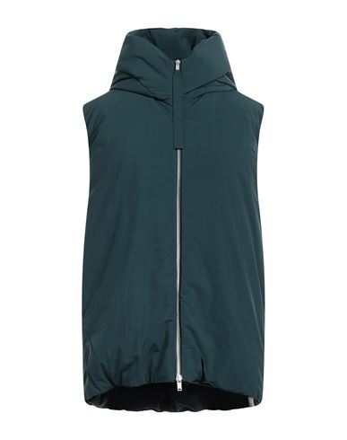 Jil Sander Woman Down Jacket Deep Jade Size 8 Polyester In Green