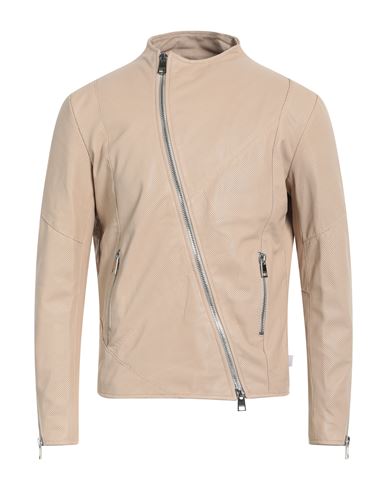 Adriano Langella Man Jacket Beige Size 40 Ovine Leather
