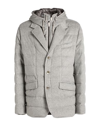 Shop Herno Man Puffer Light Grey Size 46 Cashmere, Polyester