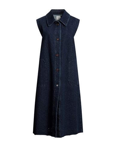 Alysi Woman Denim Outerwear Blue Size Xl Cotton