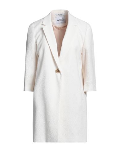 Bottega Martinese Woman Overcoat Ivory Size 10 Cotton, Elastane, Nylon In White