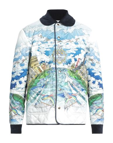 Casablanca Men's Printed Quilted Hunting Jacket In Blue