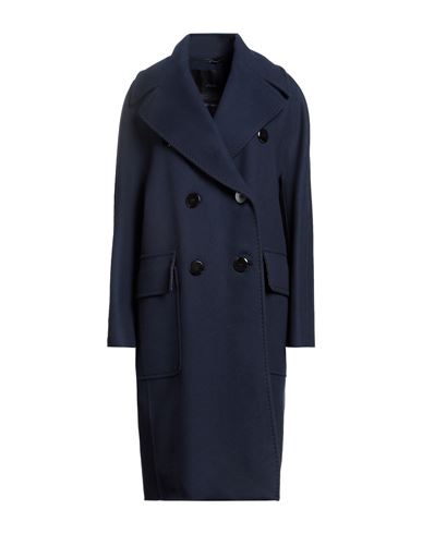 Max Mara Woman Coat Midnight Blue Size 8 Virgin Wool