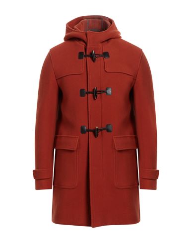 Herno Man Coat Rust Size 42 Wool, Polyamide, Polyester, Cotton In Red