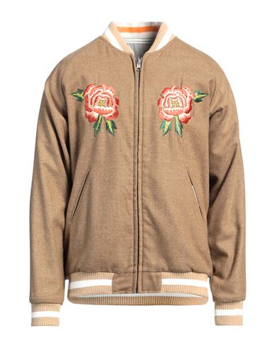 Kenzo Man Jacket Khaki Size M Wool, Cotton, Rayon In Beige