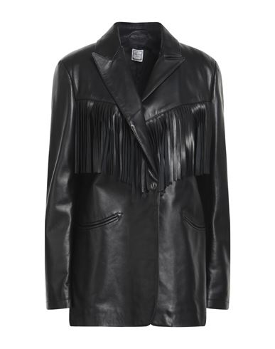 Shop Washington Dee Cee Washington Dee-cee Woman Blazer Black Size 6 Ovine Leather