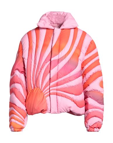 Shop Erl Woman Jacket Pink Size L Cotton
