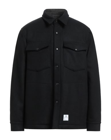 Department Five Department 5 Man Coat Black Size Xl Wool, Nylon