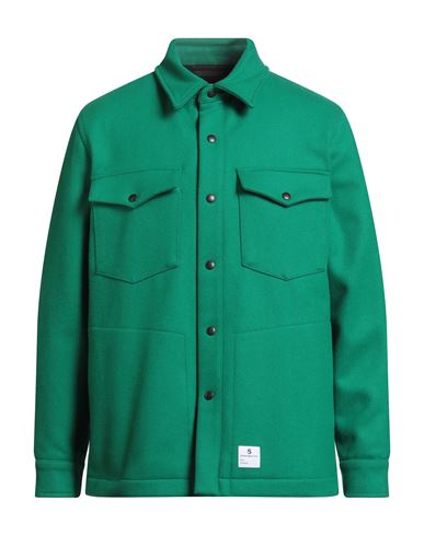 Department Five Department 5 Man Shirt Green Size L Wool, Nylon In Green