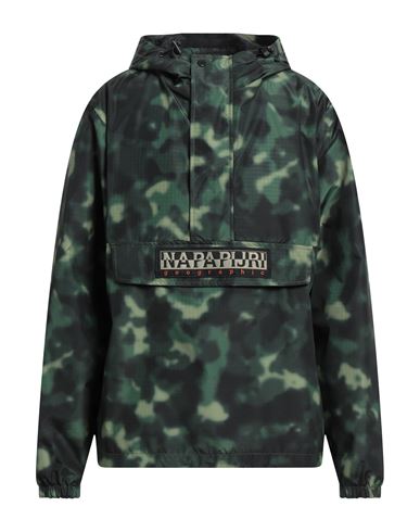 Napapijri Man Jacket Military Green Size S Polyester, Polyurethane