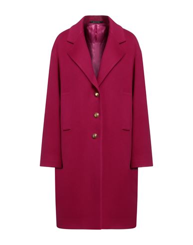 Tagliatore 02-05 Woman Coat Garnet Size 8 Virgin Wool, Cashmere In Purple