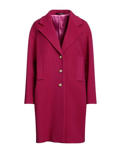 Tagliatore 02-05 Woman Coat Garnet Size 8 Virgin Wool, Cashmere In Purple