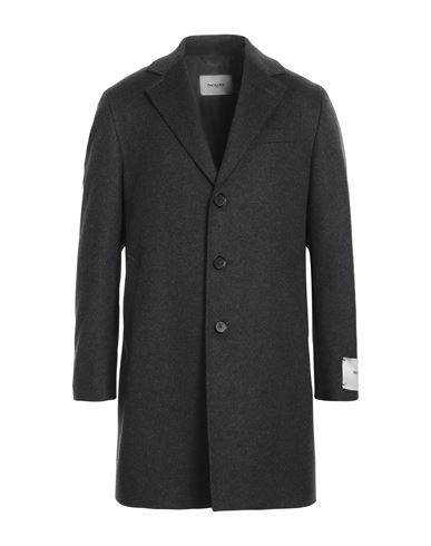 Paoloni Man Coat Lead Size 40 Virgin Wool, Polyamide, Cashmere In Grey