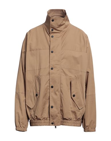 Shop Dsquared2 Man Jacket Camel Size M Cotton, Elastane In Beige