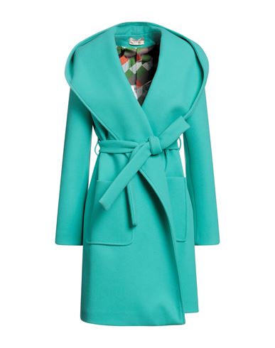 Toy G. Woman Coat Turquoise Size L Polyester In Blue