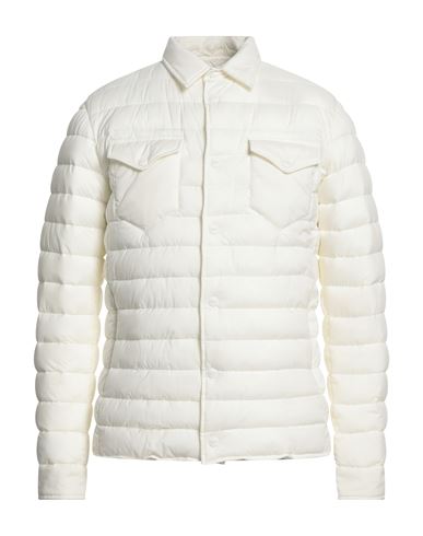 Herno Man Down Jacket Ivory Size 38 Polyamide, Polyurethane, Acetate, Polyester In White