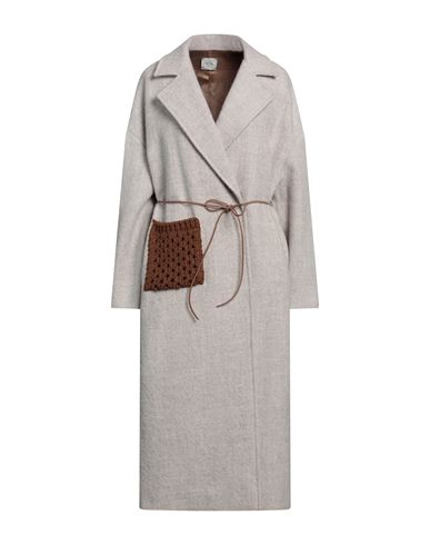Shop Alysi Woman Coat Beige Size 4 Virgin Wool, Wool, Acrylic, Polyester
