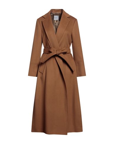 Eleventy Woman Coat Camel Size 8 Wool In Beige