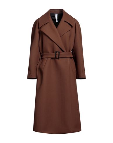 Hevo Hevò Woman Coat Brown Size 2 Polyester