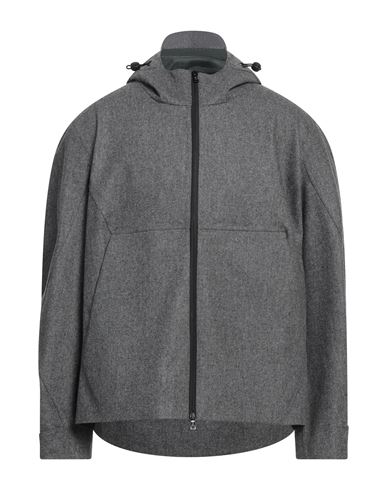 Esemplare Man Jacket Grey Size M Wool, Polyurethane