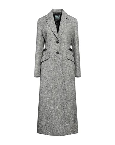 Shop Durazzi Woman Coat Black Size 6 Virgin Wool, Polyamide, Elastane, Wool, Lambskin
