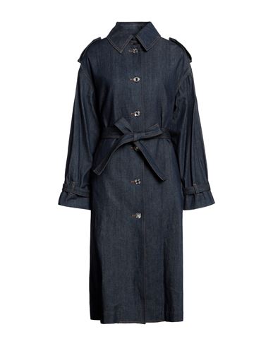 Dolce & Gabbana Woman Overcoat Blue Size 6 Cotton, Elastane