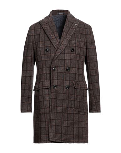 Angelo Nardelli Man Coat Khaki Size 40 Polyester, Acrylic, Virgin Wool In Beige