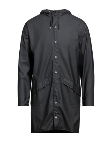 Rains Man Overcoat Black Size Xl Polyester