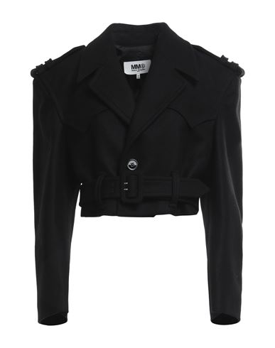 Mm6 Maison Margiela Woman Jacket Black Size 4 Wool, Polyamide